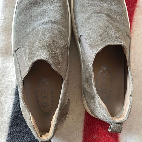 Men\'s Tod’s Suede Slip-On Shoes - Taupe 7.5 (8.5 US) main image 5